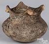 Iroquois Indian culture clay vessel