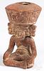 Mesoamerican clay brazier idol