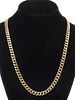 18K Yellow Gold Curb Link Necklace W/ Extender