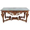 Louis XIV Manner French Sculpted Wood Console