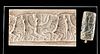 Greek Cypriot Stone Cylinder Seal - Abstract Figures