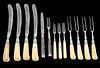 18th to 19th C. English Ivory & Silver Cutlery (13)