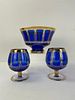  Masterpieces of Bohemian Glass Goblets and Bowl