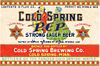 1933 Cold Spring Lager Beer 12oz CS75-18 - Cold Spring, Minnesota