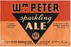 1937 Wm. Peter Sparkling Ale 12oz ES109-14 - Union Hill, New Jersey