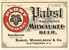 1900 Pabst Milwaukee Boh Brand Beer 12oz WI286-30V - Plattsburgh, New York