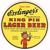 1935 King Pin Lager Beer 15Â½ Gallon Half Barrel PA73-09 - Philadelphia, Pennsylvania