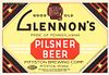 1934 Glennon's Pilsner Beer 12oz PA98-23 - Pittston, Pennsylvania