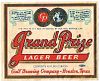 1936 Grand Prize Lager Beer 12oz WS102-19 - Houston, Texas