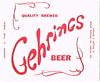 1961 Gehrings Beer 12oz - Berlin, Wisconsin