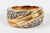 14K gold and diamond ring, 5.3dwt, size 5.
