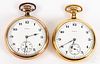 Two Elgin gold filled pocket watches.