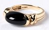 14K gold and onyx ring, 3.2dwt.