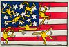 Keith Haring Framed Poster, Flag