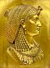 Brass Plated Copper Relief Plaque, Nitocris Queen of Babylon