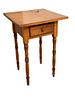 American Curly Maple One Drawer Stand, 19thc.