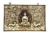 Tibetan Silver,  Turquoise and Coral Devotional Relief 