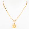 24k Gold Buddha Pendant Necklace