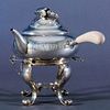 Georg Jensen Silver Hot Water Kettle on Stand in the 'Blossom' Pattern