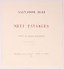 Salvador Dali - Hand Signed Cover for "Neuf Paysages"