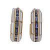 Assael 18k Gold Sapphire Mother of Pearl Earrings