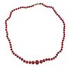 GIA Natural Coral 18k Gold Necklace