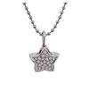 Italian 14k Gold Diamond Star Pendant Necklace