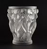 Lalique France Bacchantes Glass Vase