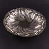 Richly Engraved Continental Silver Footed Bowl