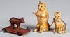 Three Walter Gottshall carved and painted figures