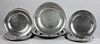 Seven pieces of English pewter, 18th/19th c.