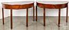 Pair of George III mahogany dining table ends