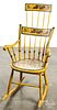New England painted highback Windsor rocking chair