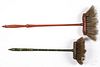 Two painted hearth brooms, 19th c.