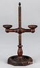Cherry adjustable candlestand, 19th c.