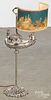 Silver plated Aladdin type gas lamp, 19th c.