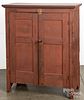Painted pine cupboard, 19th c.