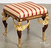 French ormolu mounted mahogany stool, early 20th c