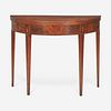 A Federal inlaid mahogany demilune card table Southern States, circa 1800