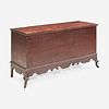A Federal red-stained poplar "bandy legged" blanket chest Possibly Mason County, Kentucky, early 19th century