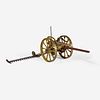 A scale model wood, brass, and painted iron hay cutter / mower George Gibbs (b. circa 1829), Canton, OH, circa 1870