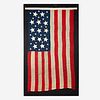 A rare 13-Star American National Flag with 21 'Scattered Stars' circa 1824 and updated later