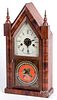 E.N. Welch mahogany steeple clock