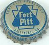 1954 Fort Pitt Beer ~PA Tax  Bottle Cap Baltimore, Maryland