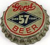 1947 Gerst 57 Beer  Bottle Cap Nashville, Tennessee