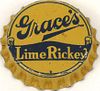 1918 Grace's Lime Rickey  Bottle Cap Los Angeles, California