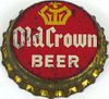 1952 Old Crown Beer (metallic gold & white)  Bottle Cap Fort Wayne, Indiana