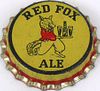 1943 Red Fox Ale  Bottle Cap Waterbury, Connecticut