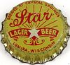 1933 Star Lager Beer  Bottle Cap Lomira, Wisconsin