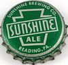 1953 Sunshine Ale ~PA Â½ pint tax  Bottle Cap Reading, Pennsylvania